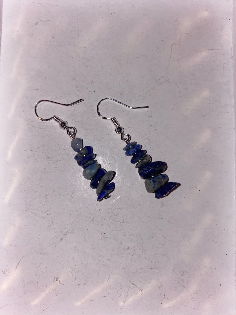 Good Vibes Only Blue Stone Drop Earrings -